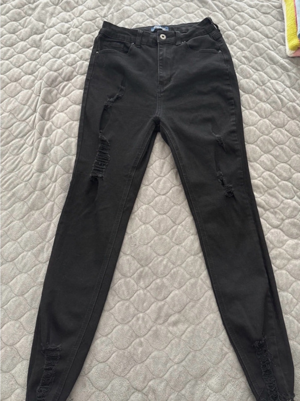 Wax Jean Black High-Rise Skinny Jeans